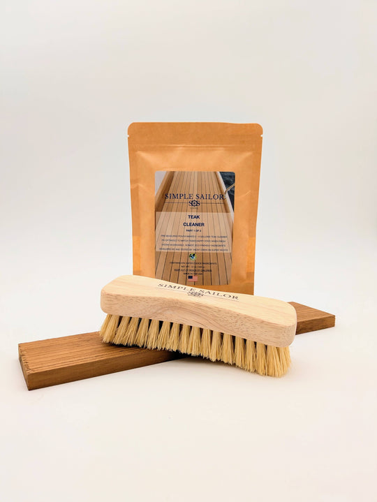 Eco Teak & Non-Skid Scrub Brush – Tampico & Ash Wood