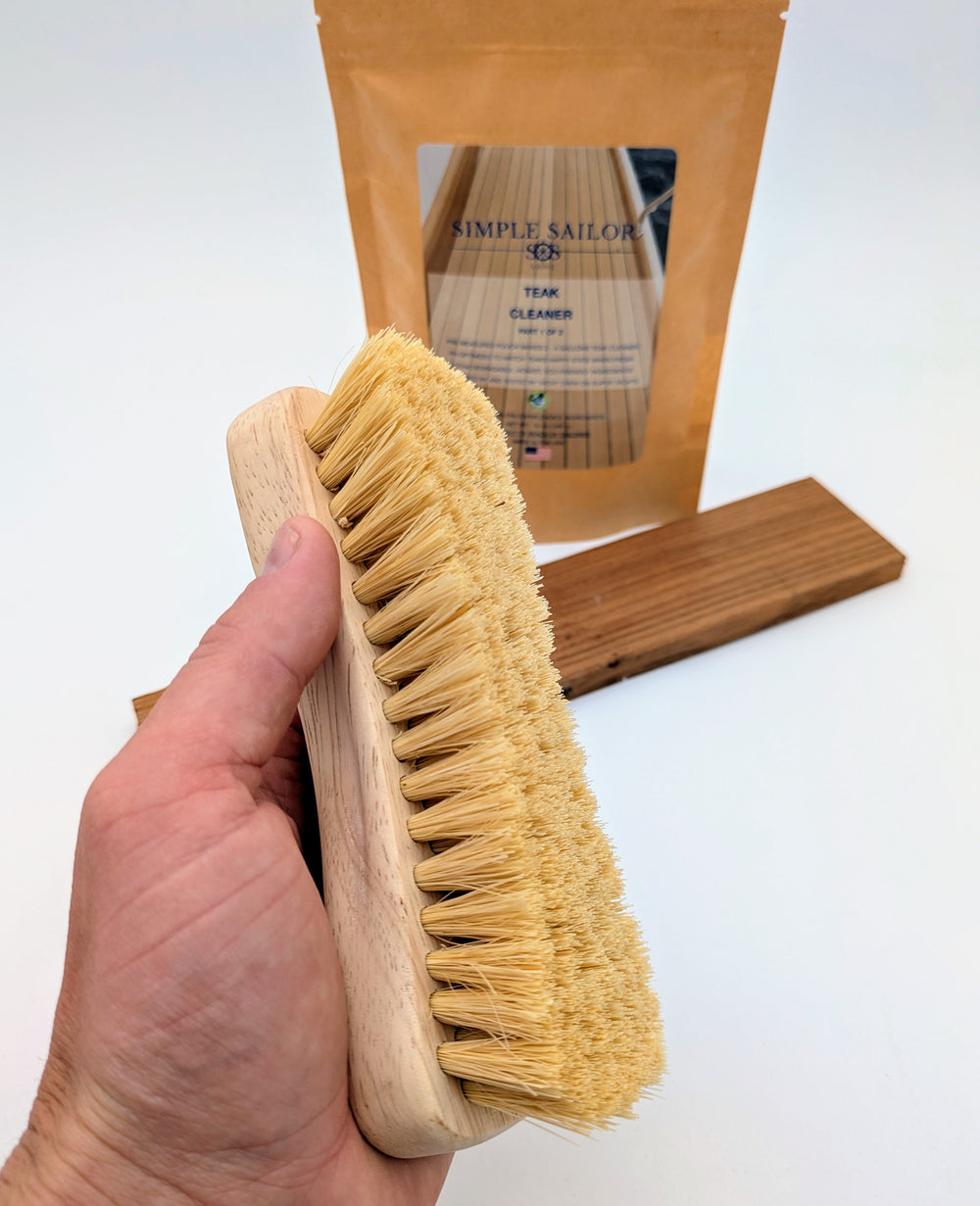 Eco Teak & Non-Skid Scrub Brush – Tampico & Ash Wood