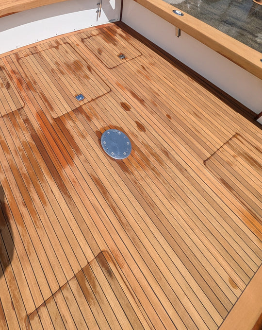 Boat Show Teak Cleaner Step 1