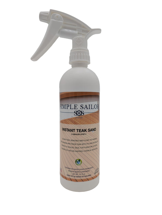 Spray bottle labeled 'Simple Sailor' on a white background