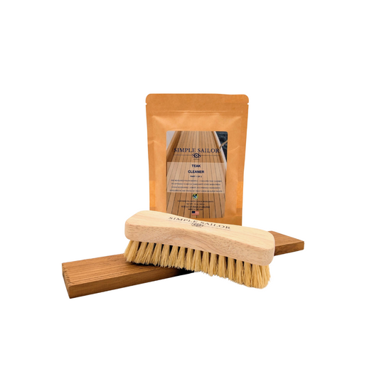 Eco Teak & Non-Skid Scrub Brush – Tampico & Ash Wood